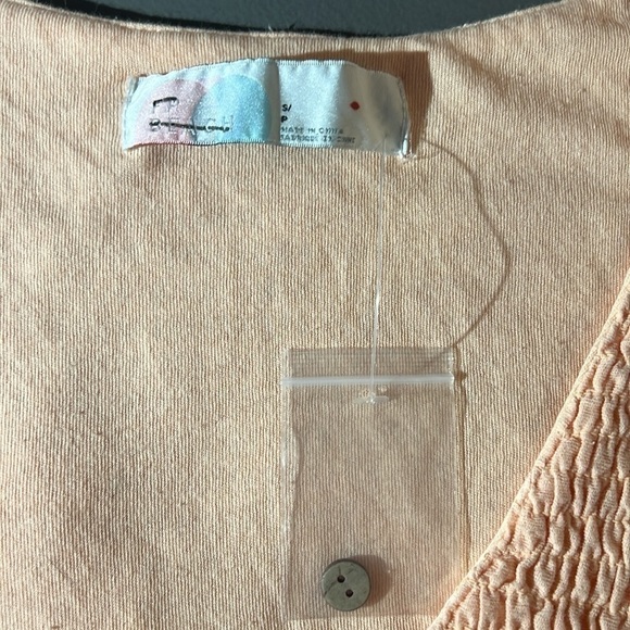 NWOT Free People Beach Peach Cottage Core Pockets Dress S - Picture 7 of 10